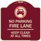 Signmission Fire Lane Keep Clear All Times W/ Graphic Heavy-Gauge Aluminum Sign, 18" x 18", BU-1818-23984 A-DES-BU-1818-23984 - alternate 1